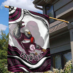 Personalized Manly Warringah Sea Eagles Garden Flag Aboriginal Dot Art - Dreamtime Rugby Mascot