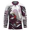 Personalized Manly Warringah Sea Eagles Hockey Jersey Aboriginal Dot Art - Dreamtime Rugby Mascot