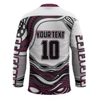 Personalized Manly Warringah Sea Eagles Hockey Jersey Aboriginal Dot Art - Dreamtime Rugby Mascot