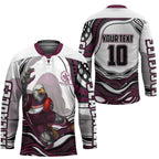 Personalized Manly Warringah Sea Eagles Hockey Jersey Aboriginal Dot Art - Dreamtime Rugby Mascot