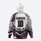 Personalized Manly Warringah Sea Eagles Hoodie Aboriginal Dot Art - Dreamtime Rugby Mascot