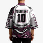 Personalized Manly Warringah Sea Eagles Kimono Aboriginal Dot Art - Dreamtime Rugby Mascot