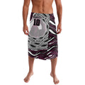 Personalized Manly Warringah Sea Eagles Lavalava Aboriginal Dot Art - Dreamtime Rugby Mascot