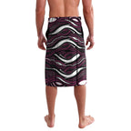Personalized Manly Warringah Sea Eagles Lavalava Aboriginal Dot Art - Dreamtime Rugby Mascot