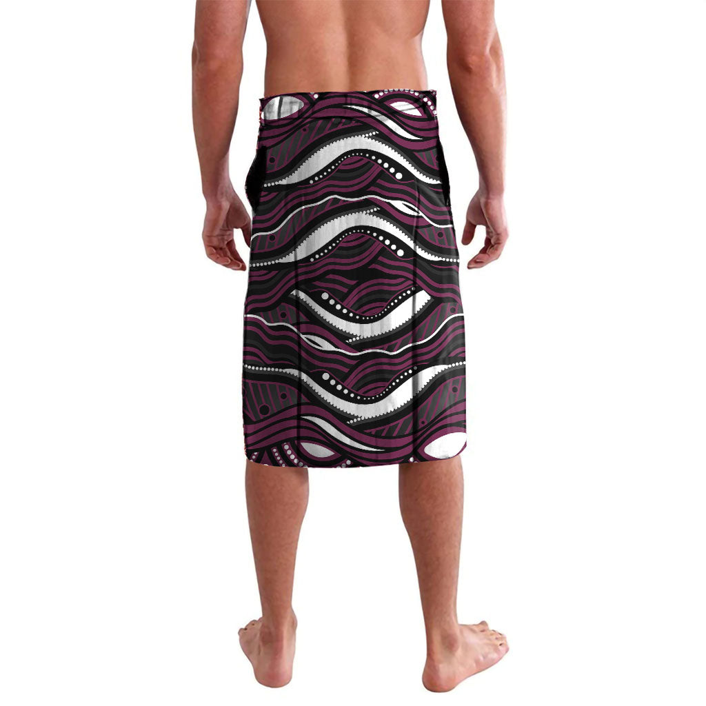 Personalized Manly Warringah Sea Eagles Lavalava Aboriginal Dot Art - Dreamtime Rugby Mascot
