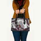 Personalized Manly Warringah Sea Eagles Leather Bag Aboriginal Dot Art - Dreamtime Rugby Mascot