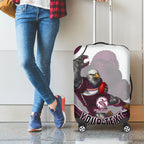Personalized Manly Warringah Sea Eagles Luggage Cover Aboriginal Dot Art - Dreamtime Rugby Mascot