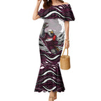 Personalized Manly Warringah Sea Eagles Mermaid Dress Aboriginal Dot Art - Dreamtime Rugby Mascot