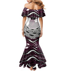 Personalized Manly Warringah Sea Eagles Mermaid Dress Aboriginal Dot Art - Dreamtime Rugby Mascot