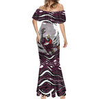 Personalized Manly Warringah Sea Eagles Mermaid Dress Aboriginal Dot Art - Dreamtime Rugby Mascot