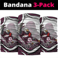 Personalized Manly Warringah Sea Eagles Neck Gaiter Aboriginal Dot Art - Dreamtime Rugby Mascot