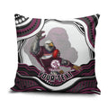 Personalized Manly Warringah Sea Eagles Pillow Cover Aboriginal Dot Art - Dreamtime Rugby Mascot