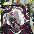 Personalized Manly Warringah Sea Eagles Quilt Aboriginal Dot Art - Dreamtime Rugby Mascot