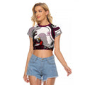 Personalized Manly Warringah Sea Eagles Raglan Cropped T Shirt Aboriginal Dot Art - Dreamtime Rugby Mascot