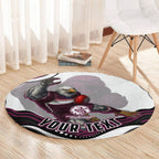Personalized Manly Warringah Sea Eagles Round Carpet Aboriginal Dot Art - Dreamtime Rugby Mascot