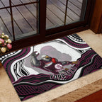 Personalized Manly Warringah Sea Eagles Rubber Doormat Aboriginal Dot Art - Dreamtime Rugby Mascot