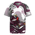 Personalized Manly Warringah Sea Eagles Rugby Jersey Aboriginal Dot Art - Dreamtime Rugby Mascot