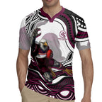 Personalized Manly Warringah Sea Eagles Rugby Jersey Aboriginal Dot Art - Dreamtime Rugby Mascot