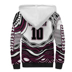 Personalized Manly Warringah Sea Eagles Sherpa Hoodie Aboriginal Dot Art - Dreamtime Rugby Mascot