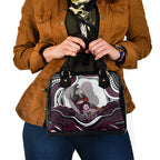 Personalized Manly Warringah Sea Eagles Shoulder Handbag Aboriginal Dot Art - Dreamtime Rugby Mascot