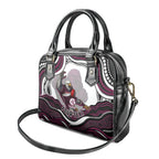 Personalized Manly Warringah Sea Eagles Shoulder Handbag Aboriginal Dot Art - Dreamtime Rugby Mascot