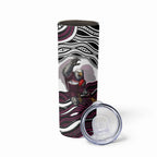 Personalized Manly Warringah Sea Eagles Skinny Tumbler Aboriginal Dot Art - Dreamtime Rugby Mascot