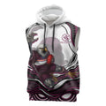 Personalized Manly Warringah Sea Eagles Sleeveless Hoodie Aboriginal Dot Art - Dreamtime Rugby Mascot