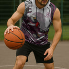 Personalized Manly Warringah Sea Eagles Sleeveless Hoodie Aboriginal Dot Art - Dreamtime Rugby Mascot