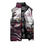 Personalized Manly Warringah Sea Eagles Sleeveless Puffer Jacket Aboriginal Dot Art - Dreamtime Rugby Mascot