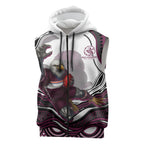 Personalized Manly Warringah Sea Eagles Sleeveless Zip Hoodie Aboriginal Dot Art - Dreamtime Rugby Mascot
