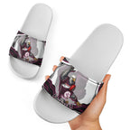 Personalized Manly Warringah Sea Eagles Slide Sandals Aboriginal Dot Art - Dreamtime Rugby Mascot