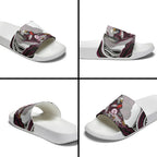 Personalized Manly Warringah Sea Eagles Slide Sandals Aboriginal Dot Art - Dreamtime Rugby Mascot