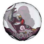 Personalized Manly Warringah Sea Eagles Spare Tire Cover Aboriginal Dot Art - Dreamtime Rugby Mascot