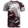 Personalized Manly Warringah Sea Eagles T Shirt Aboriginal Dot Art - Dreamtime Rugby Mascot