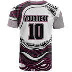 Personalized Manly Warringah Sea Eagles T Shirt Aboriginal Dot Art - Dreamtime Rugby Mascot