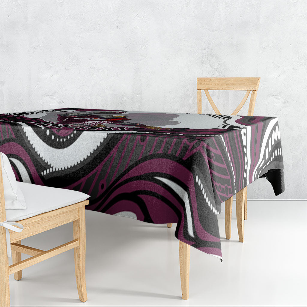 Personalized Manly Warringah Sea Eagles Tablecloth Aboriginal Dot Art - Dreamtime Rugby Mascot