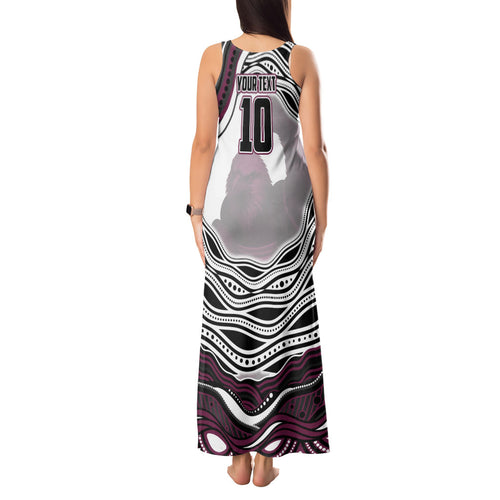 Personalized Manly Warringah Sea Eagles Tank Maxi Dress Aboriginal Dot Art - Dreamtime Rugby Mascot