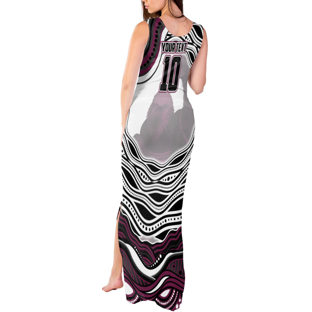 Personalized Manly Warringah Sea Eagles Tank Maxi Dress Aboriginal Dot Art - Dreamtime Rugby Mascot