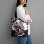 Personalized Manly Warringah Sea Eagles Tote Bag Aboriginal Dot Art - Dreamtime Rugby Mascot