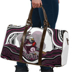 Personalized Manly Warringah Sea Eagles Travel Bag Aboriginal Dot Art - Dreamtime Rugby Mascot