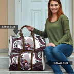 Personalized Manly Warringah Sea Eagles Travel Bag Aboriginal Dot Art - Dreamtime Rugby Mascot