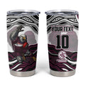 Personalized Manly Warringah Sea Eagles Tumbler Cup Aboriginal Dot Art - Dreamtime Rugby Mascot