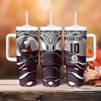 Personalized Manly Warringah Sea Eagles Tumbler With Handle Aboriginal Dot Art - Dreamtime Rugby Mascot