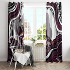 Personalized Manly Warringah Sea Eagles Window Curtain Aboriginal Dot Art - Dreamtime Rugby Mascot