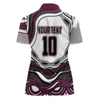 Personalized Manly Warringah Sea Eagles Women Polo Shirt Aboriginal Dot Art - Dreamtime Rugby Mascot