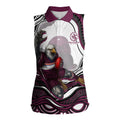 Personalized Manly Warringah Sea Eagles Women Sleeveless Polo Shirt Aboriginal Dot Art - Dreamtime Rugby Mascot