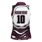 Personalized Manly Warringah Sea Eagles Women Sleeveless Polo Shirt Aboriginal Dot Art - Dreamtime Rugby Mascot