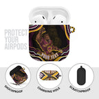 Personalized Brisbane Broncos AirPods Case Aboriginal Dot Art - Dreamtime Rugby Mascot