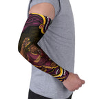 Personalized Brisbane Broncos Arm Sleeves Aboriginal Dot Art - Dreamtime Rugby Mascot
