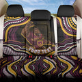 Personalized Brisbane Broncos Back Car Seat Cover Aboriginal Dot Art - Dreamtime Rugby Mascot